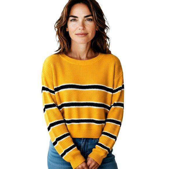 Ambiance Apparel Medium Yellow Women's Sweater Misses Size 8 10 - Picture 1 of 6